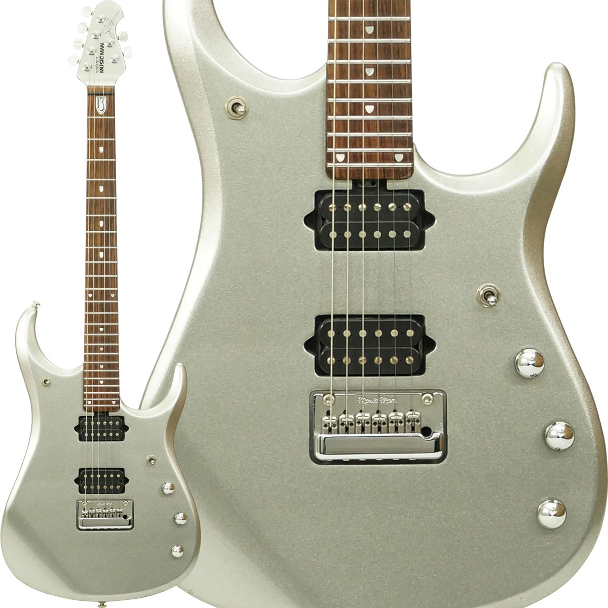 MUSICMAN JP13 John Petrucci 6-strings Model Platinum Silver USED