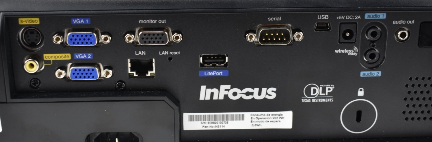 InFocus IN2114 1080p DLP Projector 3000 Lumens ONLY 70 LAMP HOURS!