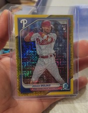 2024 Bowman Chrome Yellow Mojo Refractor #/75 Johan Rojas *mint*