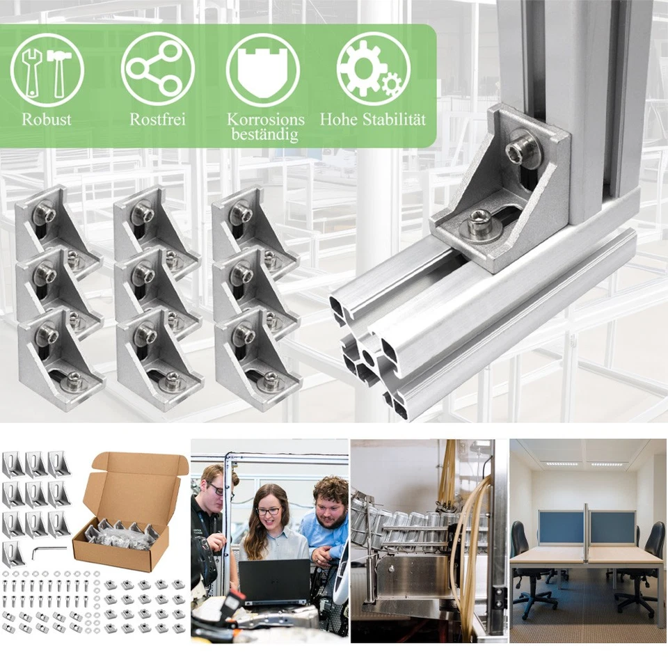 Innenwinkel Außenwinkel Aluprofil Nut 6 8 Für 20x20 30x30 40x40 Profilverbinder - Bild 2 von 4