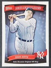Topps Babe Ruth Peak Performance Insert NY Yankees