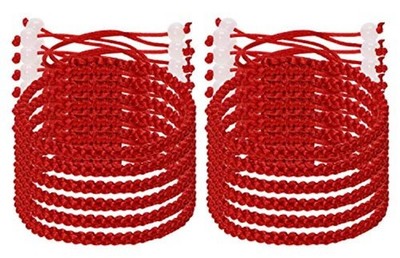 PENTA ANGEL Red Hand String Bracelet 12Pcs Adjustable Braided Lucky Cord