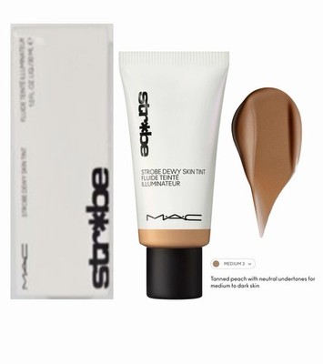 $38 Retail NIB MAC Strobe Dewy Skin Tint - Medium 3