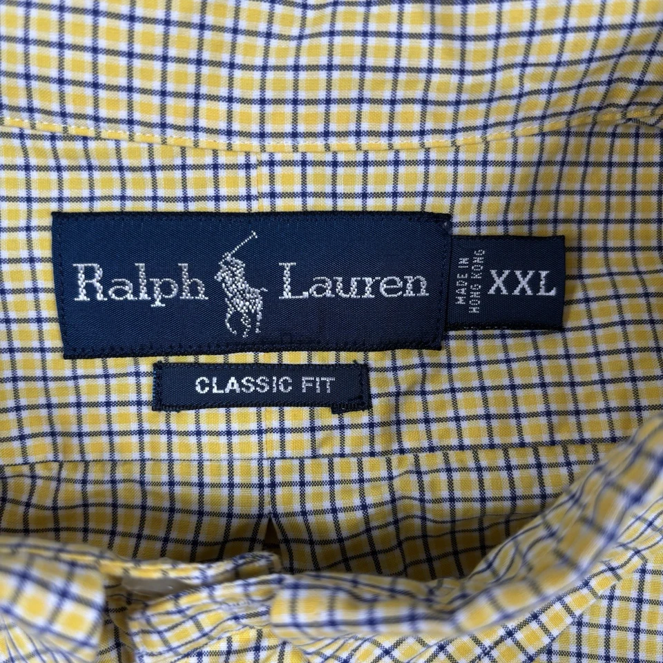Camisa Polo Ralph Lauren a Cuadros XXL Calce Clásico Manga Corta Para Hombre Con Botones $115 Foto 4 de 4