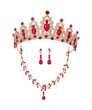Tiaras Crown And Jewelry Sets Tiaras Earrings and Necklace Rhinestones