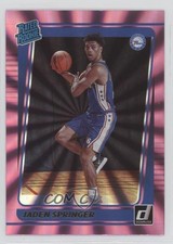 2021-22 Panini Donruss Rated Rookie Holo Pink Laser Jaden Springer #247 1g5k