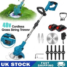 10000RPM Grass Trimmer Cordless Garden Strimmer with Blades & Battery & Charger
