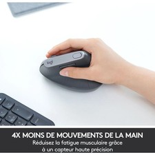 Logitech MX Vertical Optique Sans Fil + Bluetooth - Noir