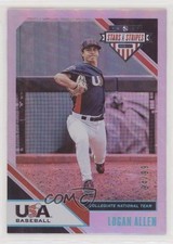 2020 USA Baseball Stars & Stripes Longevity Holo Foil 94/99 Logan Allen #12 1b9