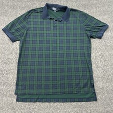 Polo Ralph Lauren Mens Cotton Polo Shirt Tartan Plaid Large Short Sleeve Vintage