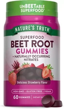 Nature's Truth Beet Root Gummies – 60 Ct | Superfood & Non-GMO Support