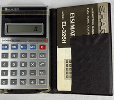 SHARP Japan ELSI MATE EL-326H Solar Calculator Works Vintage