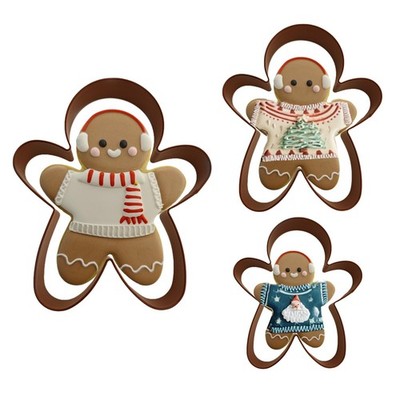 3PCs Gingerbread Man Cookie Cutters, Assorted Size 5.12'' normal, 3p-ginger 