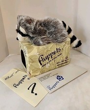 Vintage Fluppets RACOON Furrytails Quality Hand Puppet 1990 Original Box