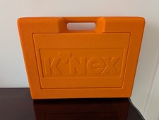 EMPTY vintage K'NEX orange hard plastic carrying case Collectable Collector Item