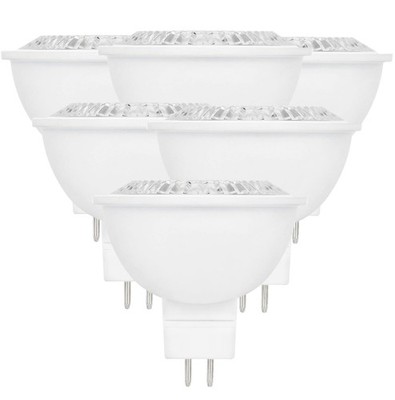 6Pack MR16 LED Reflector Spotlight Bulb, Dimmable, 6W (50W), 4000K, GU5.3
