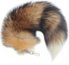 Fluffy Therian Fox Tail Keychain - Soft Fur, Realistic Colors, Durable, Perfect