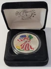 2000 American Silver Eagle Colorized Coin Liberty Theme, plus Case
