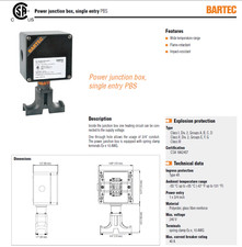 Bartec PBS-400-A Single entry power junction box for MI cable