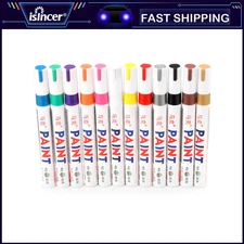 12PC Waterproof Permanent Paint Marker Pen Car Tyre Tire Tread Rubber I