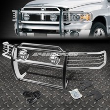 Chrome Brush Grill Guardround Clear Fog Light For 94-02 Dodge Ram Pickup Truck Chrome Brush Grill Guardround Clear Fog Light For 94-02 Dodge Ram Pickup Truck