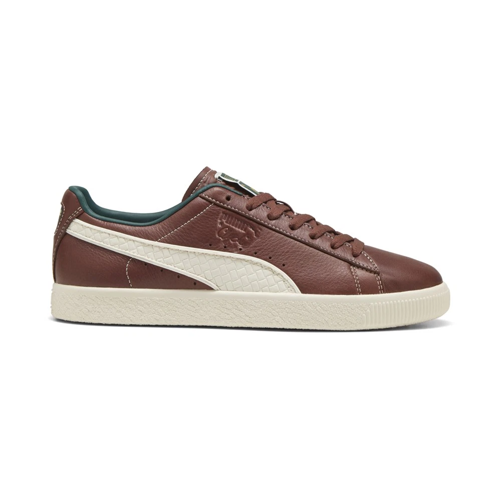 PUMA Clyde Palais Artisan Lace Up Mens Brown Sneakers Casual Shoes 40224901