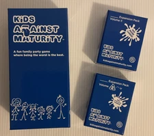 Kids Against Maturity Card Game + Expansions 1 & 2 | Family Game Night Fun