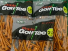 Pride Golf Tee Birch 2 3/4" Tees 3x100 Ct Bags Orange