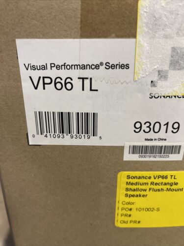 Paire de haut-parleurs muraux bidirectionnels Sonance VP66TL Visual Performance 6,5 pouces - Photo 1 sur 3