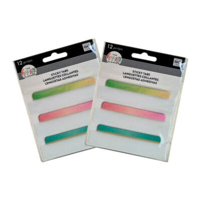 The Happy Planner Gradient Sticky Tabs 12pcs - Big Size (2 Pack Bundle)