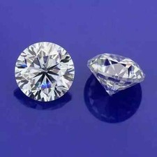 1 CT Natural White Diamond 5 mm 2 Pcs Round Cut VVS1 D Grade Certified D23
