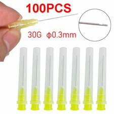 100pcs Dental Disposable Syringe Tips 30G One Side Hole Endo Irrigation Needle