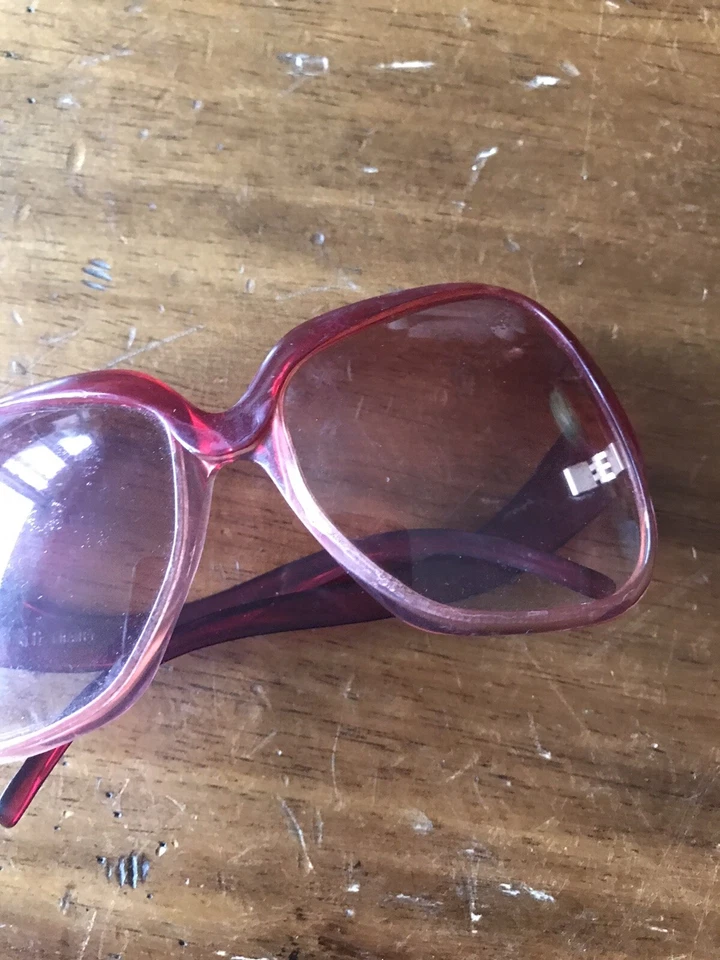 GAFAS DE SOL FRANCESAS VINTAGE VIDRIO ACETATO GRAN TAMAÑO Ovaladas Rosa Ver Desc Foto 2 de 4