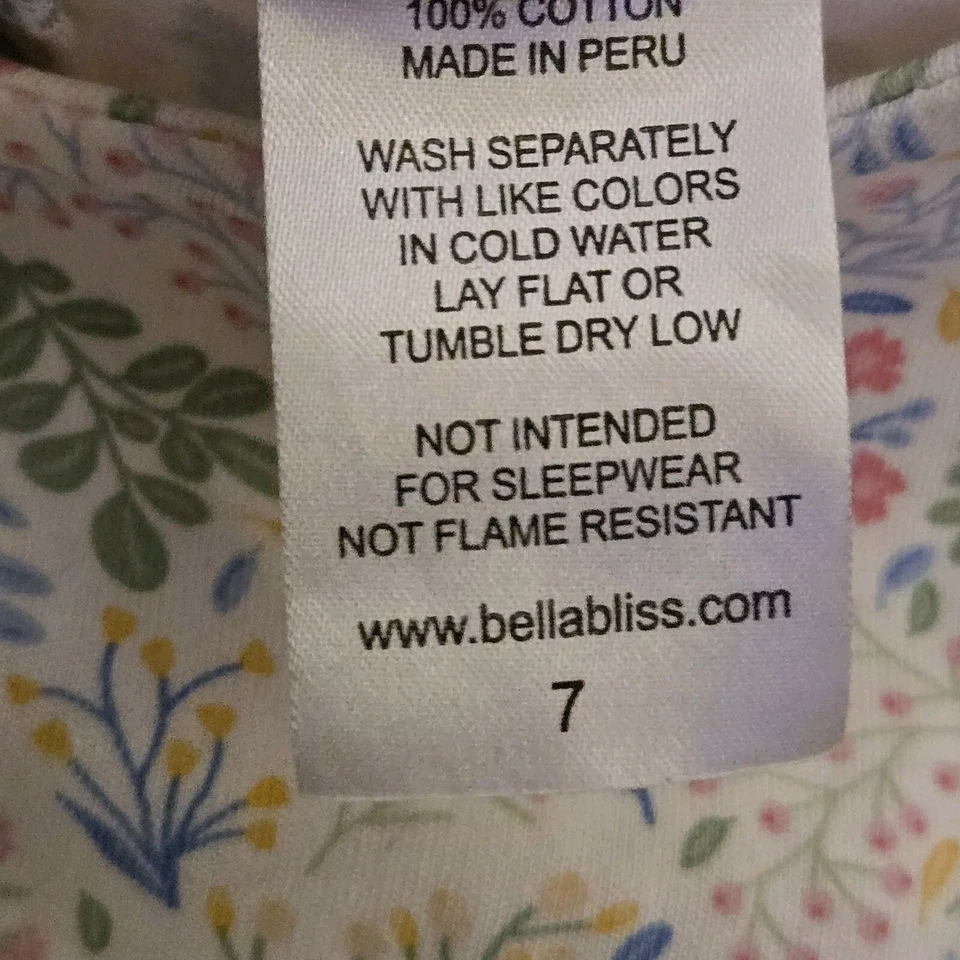 Vestido Bella Bliss Maizy Floral Pima Algodón Louise Niña Talla 7 Primavera/Otoño Vestido Foto 4 de 4