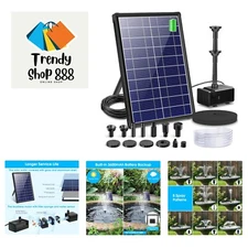 All-Day 3600mAh Solar Fountain Pump with Tubing & Accessories for DIY Projects