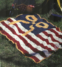 AMERICAN HOMECOMING PATRIOTIC FLAG AFGHAN CROCHET PATTERN INSTRUCTIONS