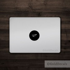Paper Airplane - Mac Apple Logo Laptop Vinyl Decal Sticker Macbook Plane Origami