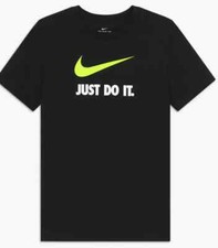 Image of Nike Junior Boys/Unisex Cotton Swoosh Just Do It Tick T Shirt Ages 7-14 (BOX B)