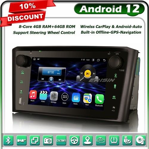 8-Core 64GB Android 13 GPS Autoradio CarPlay DAB+4G TNT für TOYOTA AVENSIS T25 - Bild 2 von 21