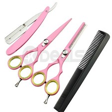 6" Professional Hair Cutting Japanese Scissors Thinning Barber Shears Razor set