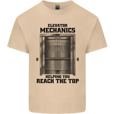 Elevator Mechanic Lift Engineer Mens Cotton T-Shirt Tee Top