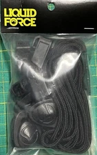 Liquid Force wakeboard binding laces with lace locks (4) - Black