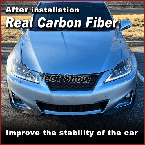 For LEXUS IS250 IS300 Sedan 11-12 REAL Carbon Front Bumper Lip Spoiler Splitter  - Picture 2 of 12