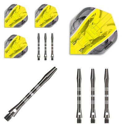 Pentathlon Dart Flights Silver Edge Standard & Designa Aluminium Dartschäfte