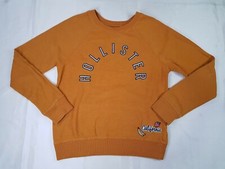 HOLLISTER SIZE S 8UK WOMENS GIRLS YELLOW COTTON PULLOVER JUMPER LADIES CASUAL