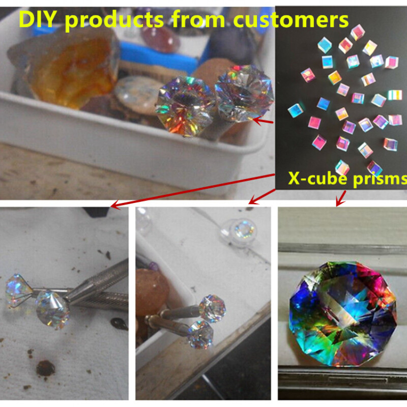 6PCS Defective X-Cube Prism Cross Dichroic Prism RGB Combiner