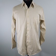 Arrow Shirt Mens Medium 15.5 34/35 Fitted Wrinkle Free Button Up Long Sleeve