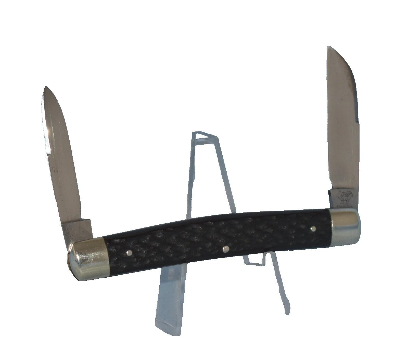 Mango de hueso Negro cuchillos plegables Vintage de colección