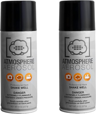 Atmosphere Aerosol 2 Pack 8oz Haze - Fog Spray for Photographers and Filmmakers