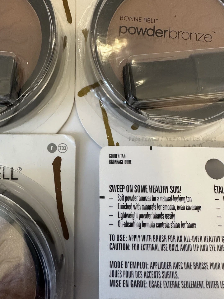 4 X Bonne Bell Polvo Bronce Bronce Bronce Dorado F733 0.42oz Foto 3 de 3